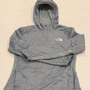 The North Face Light Blue/Gray Hooded Wind Breaker